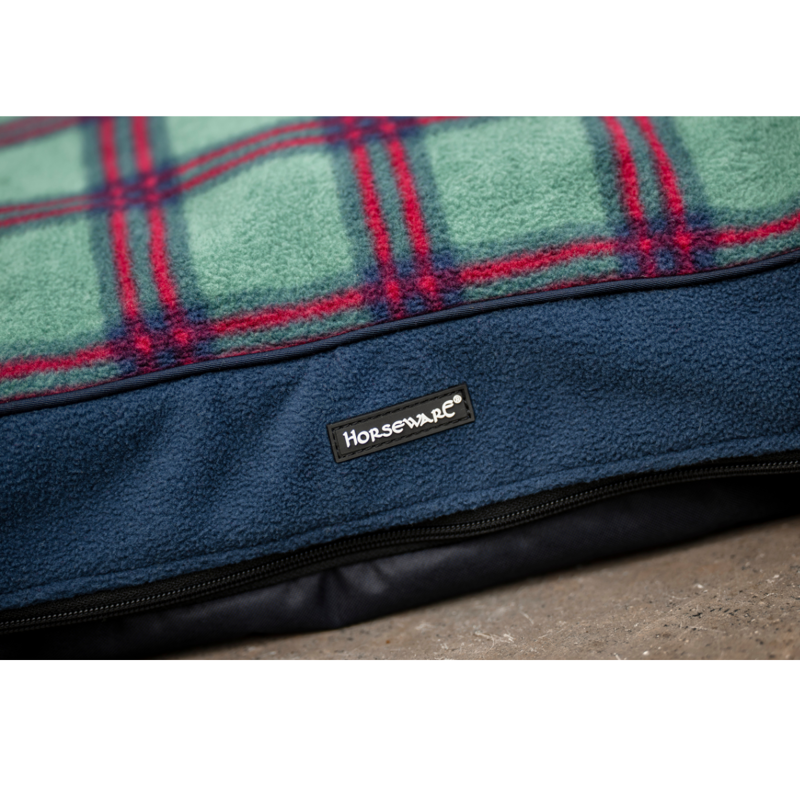 Horseware Holiday Collection Dog Bed - Green Check/Navy/Red-3