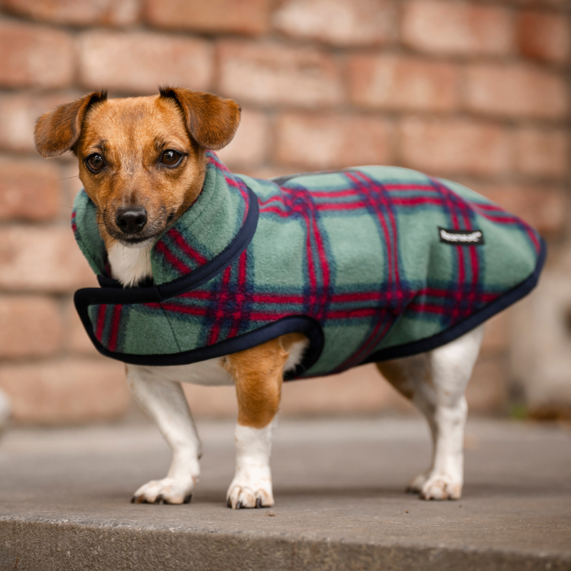 Horseware Holiday Collection Dog Fleece - Green Check/Navy/Red