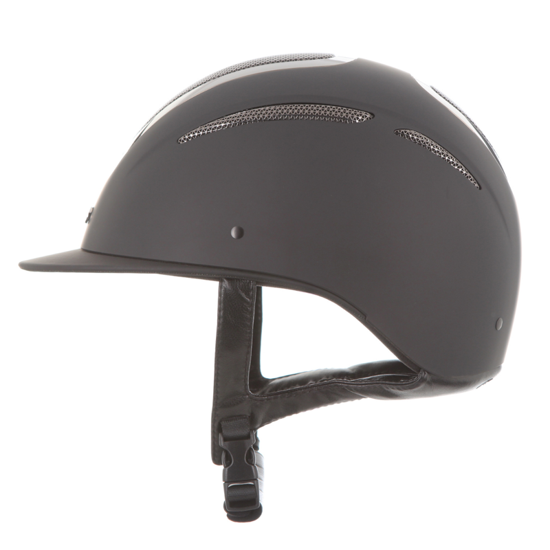 Evoke Elara Classic Peak Riding Hat - Black/Gunmetal-2