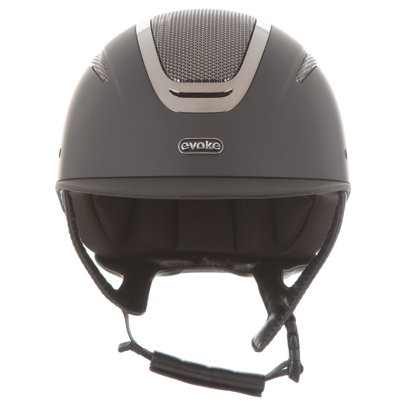 Evoke Elara Classic Peak Riding Hat - Black/Gunmetal-3