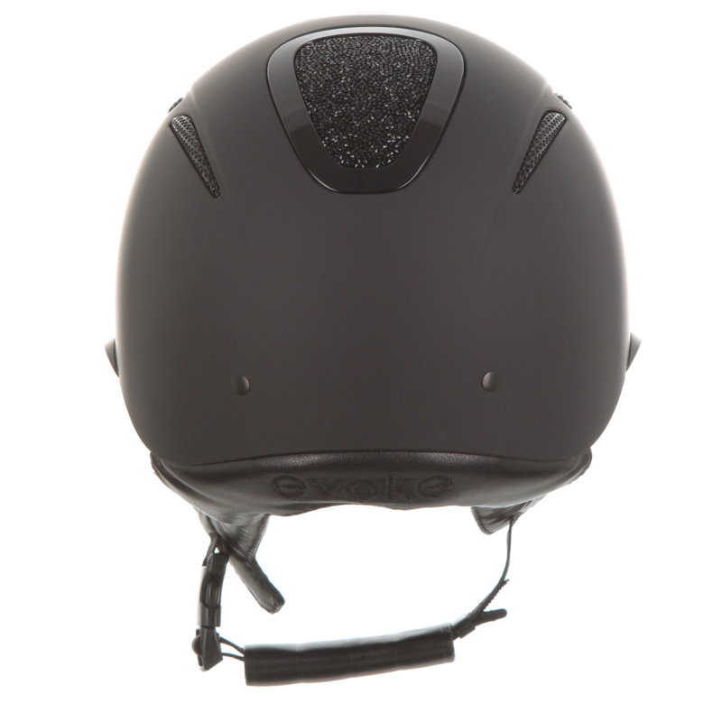 Evoke Elara Wide Peak Riding Hat - Black/Jet Black Crystal-2