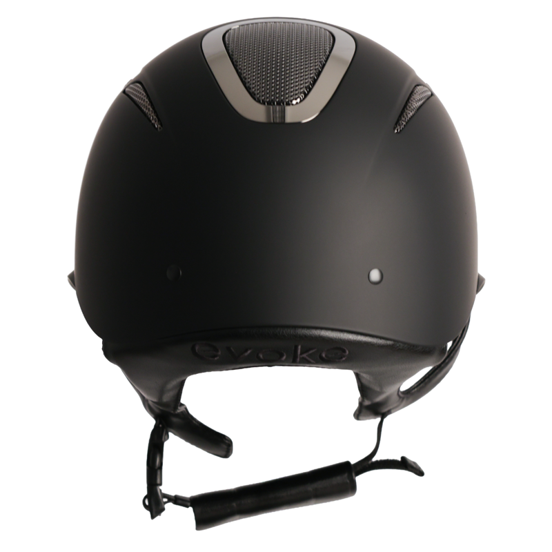 Evoke Elara Wide Peak Riding Hat - Black/Gunmetal-3