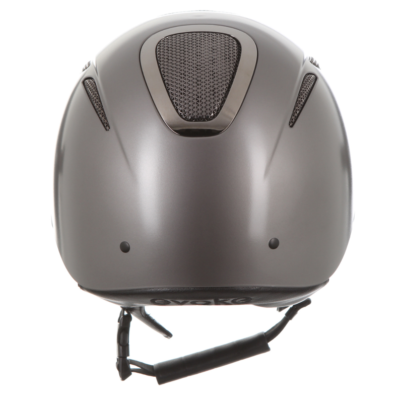 Evoke Elara Classic Peak Riding Hat - Graphite/Gunmetal-2