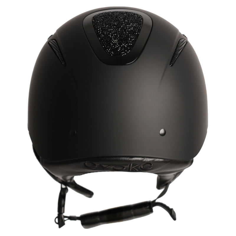 Evoke Elara Classic Peak Riding Hat - Black/Jet Black Crystal-2