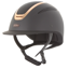 Evoke Elara Classic Peak Riding Hat - Black/Rose Gold