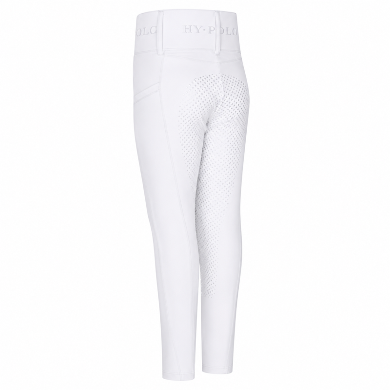 HV Polo Children's Favourite Full Grip Riding Tights - White-1