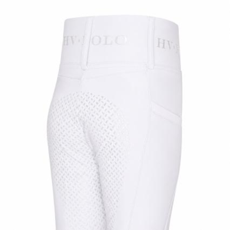 HV Polo Children's Favourite Full Grip Riding Tights - White-2