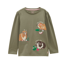 Joules Girls' Ava Applique T-Shirt - Khaki Guinea Pig