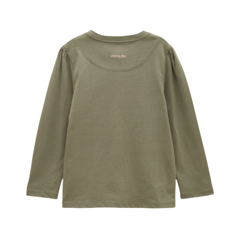 Joules Girls' Ava Applique T-Shirt - Khaki Guinea Pig-1