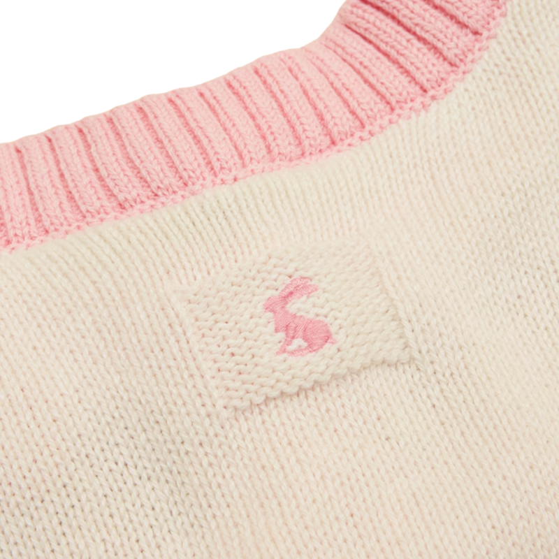 Joules Girls' Pippa Cardigan - Cream Horse-2