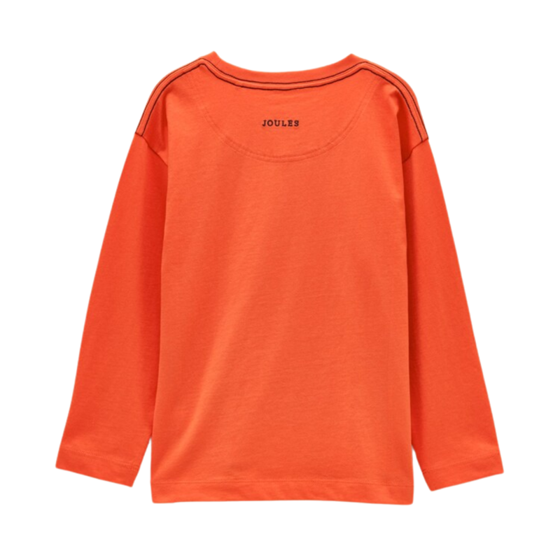 Joules Boys' Finlay Screenprint T-Shirt - Burnt Orange Digger-1