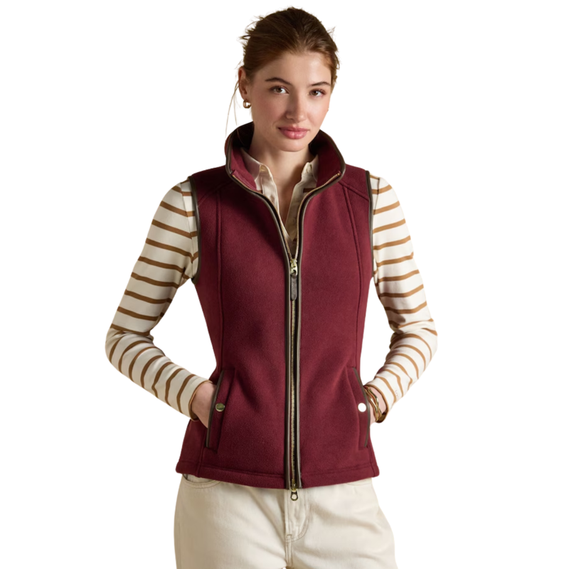 Joules Ladies Heritage Gilet - Red-1