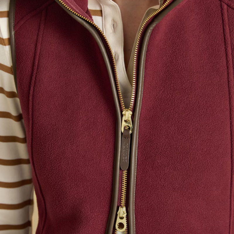 Joules Ladies Heritage Gilet - Red-5