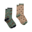 Joules Ladies Everyday 2 Pack Socks - Green/Neutral Horse