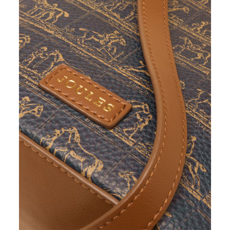 Joules Ladies Bucket Bag - Navy and Brown Horse Print-5