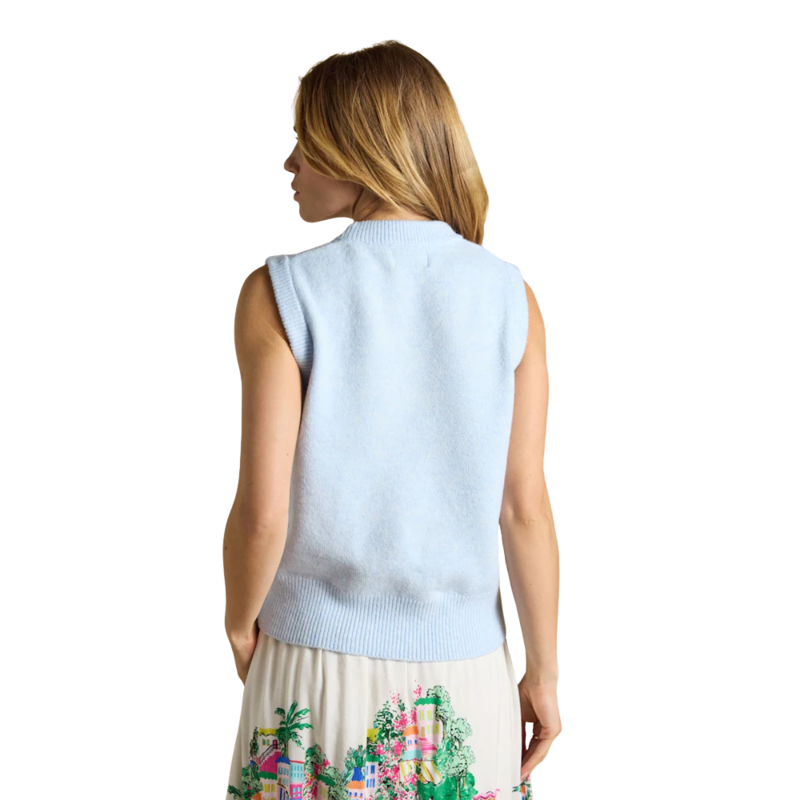 Joules Ladies Holly Knitted Vest - Pale Blue-1