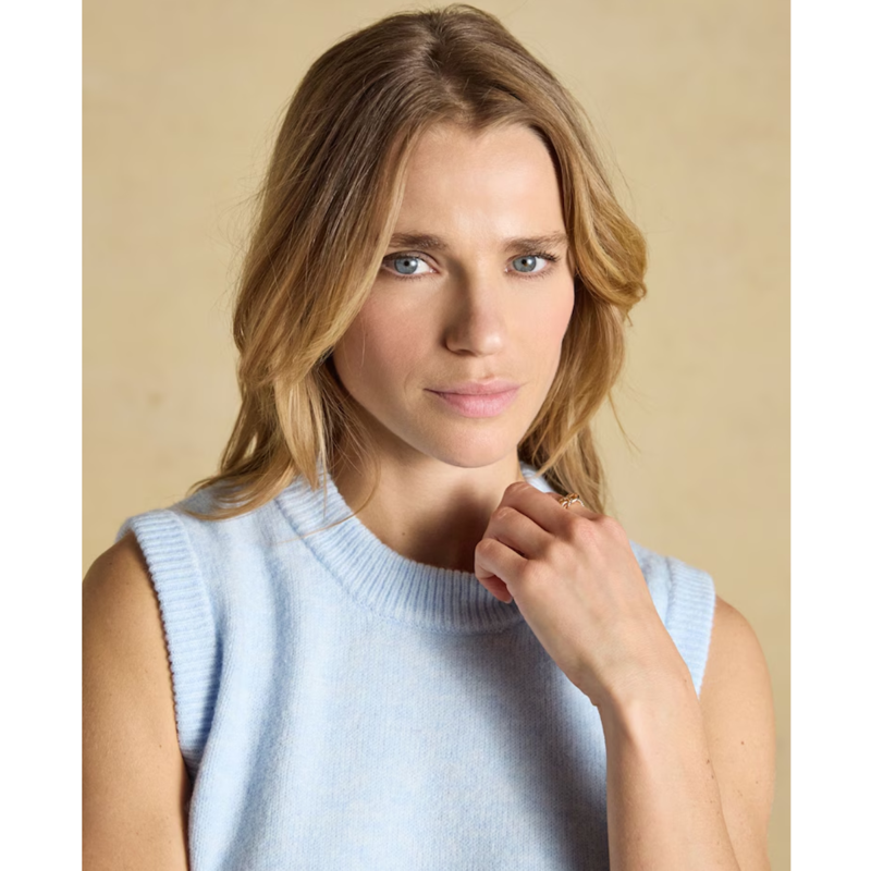 Joules Ladies Holly Knitted Vest - Pale Blue-2
