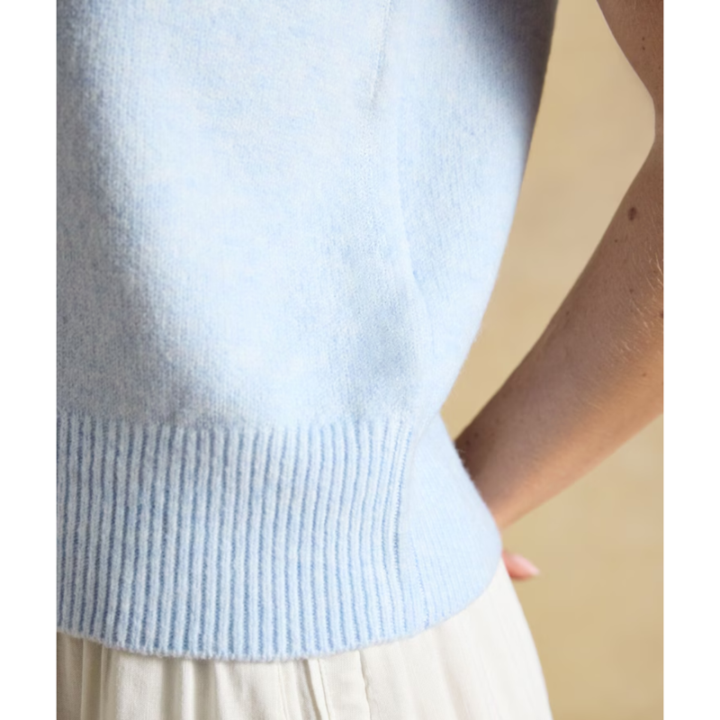 Joules Ladies Holly Knitted Vest - Pale Blue-4