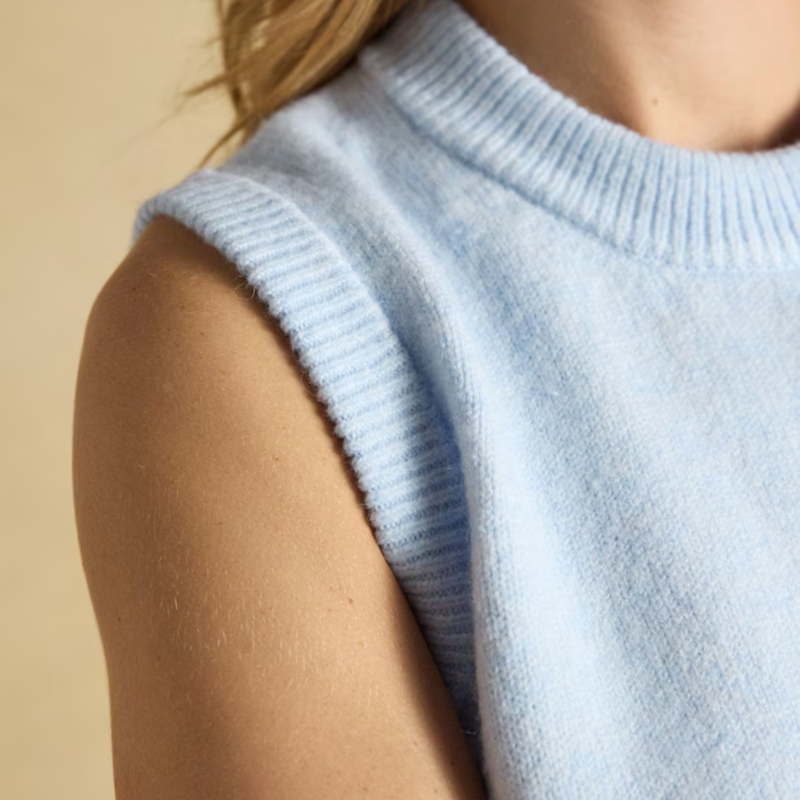 Joules Ladies Holly Knitted Vest - Pale Blue-3