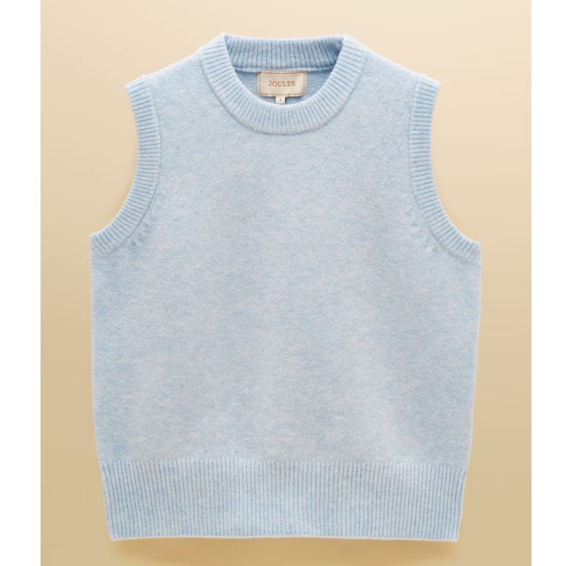 Joules Ladies Holly Knitted Vest - Pale Blue-5