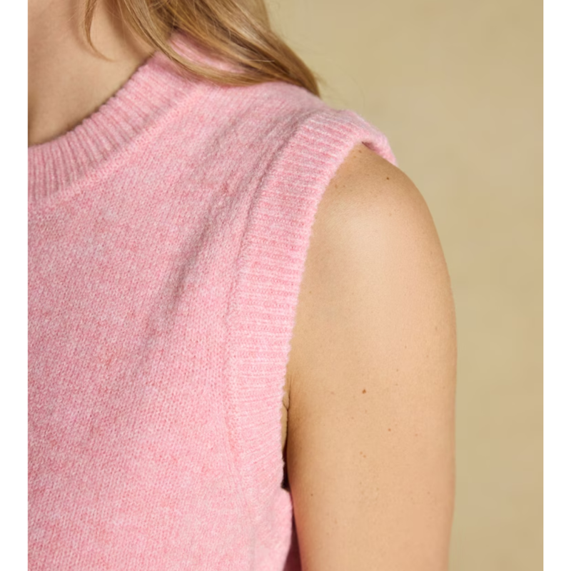 Joules Ladies Holly Knitted Vest - Pale Pink-3