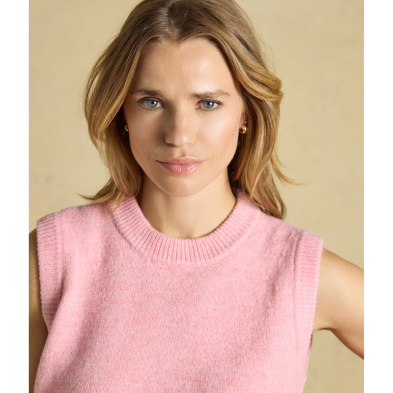Joules Ladies Holly Knitted Vest - Pale Pink-2