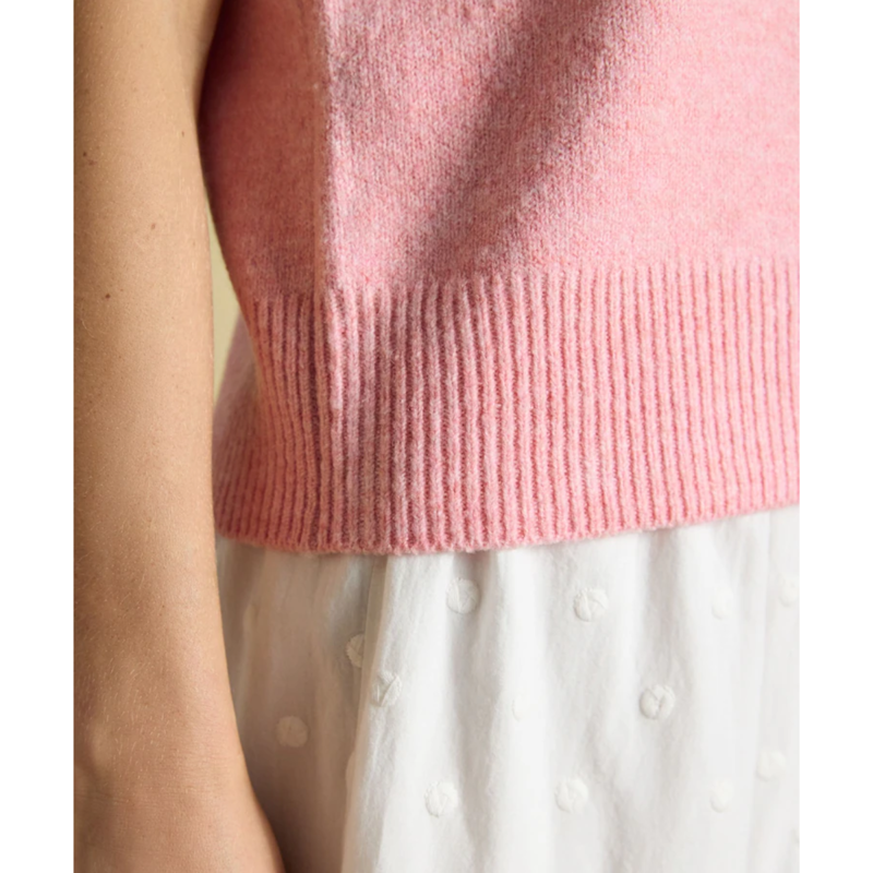 Joules Ladies Holly Knitted Vest - Pale Pink-4