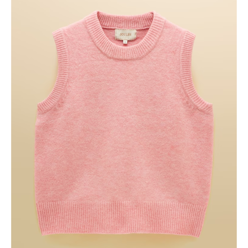 Joules Ladies Holly Knitted Vest - Pale Pink-5