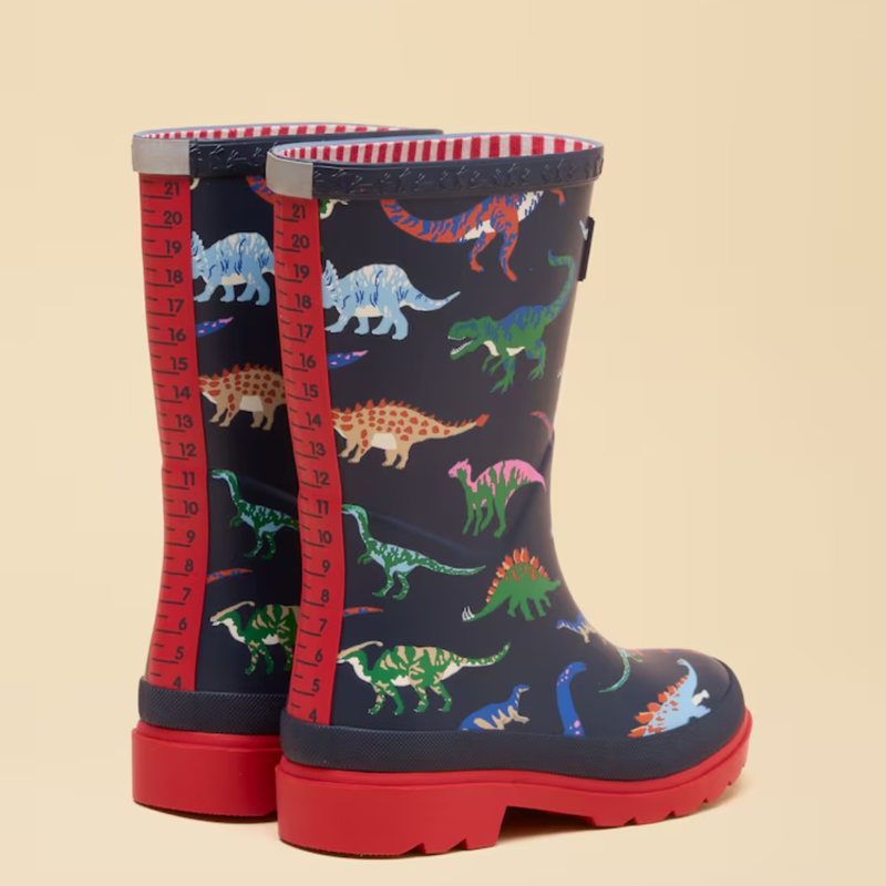 Joules Kids' Welly Printed Wellies - Navy Dino-1