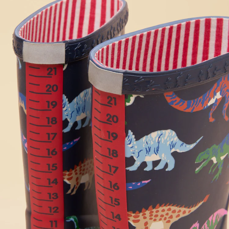 Joules Kids' Welly Printed Wellies - Navy Dino-3