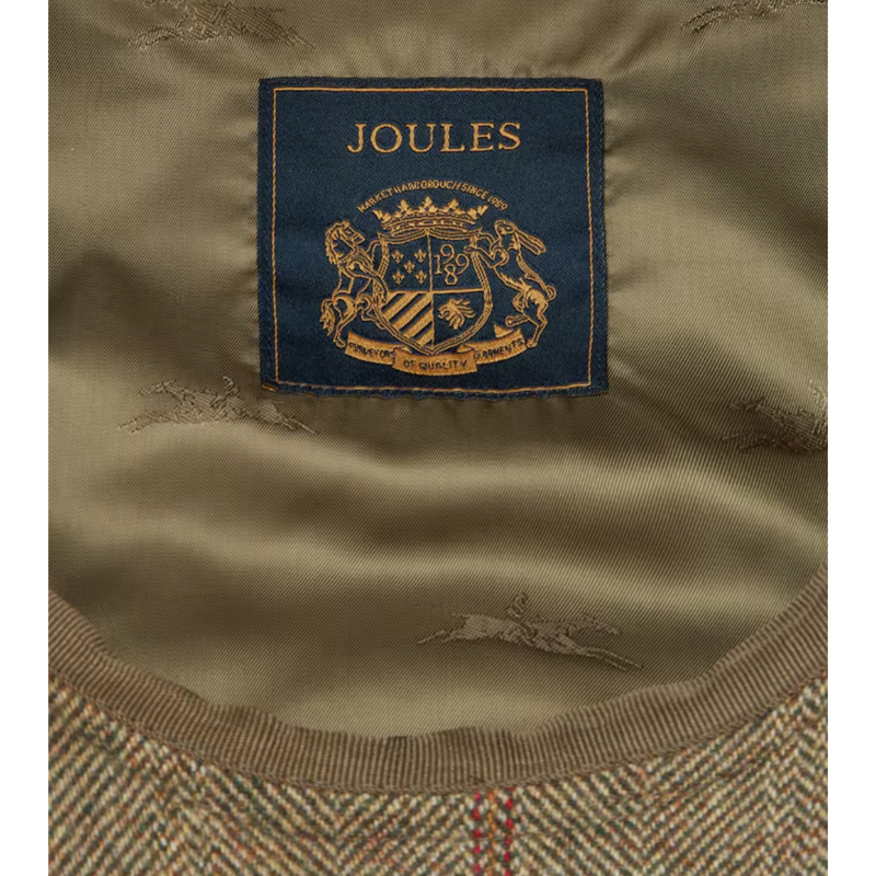 Joules Ladies Harrogate Hat - Khaki Tweed-4