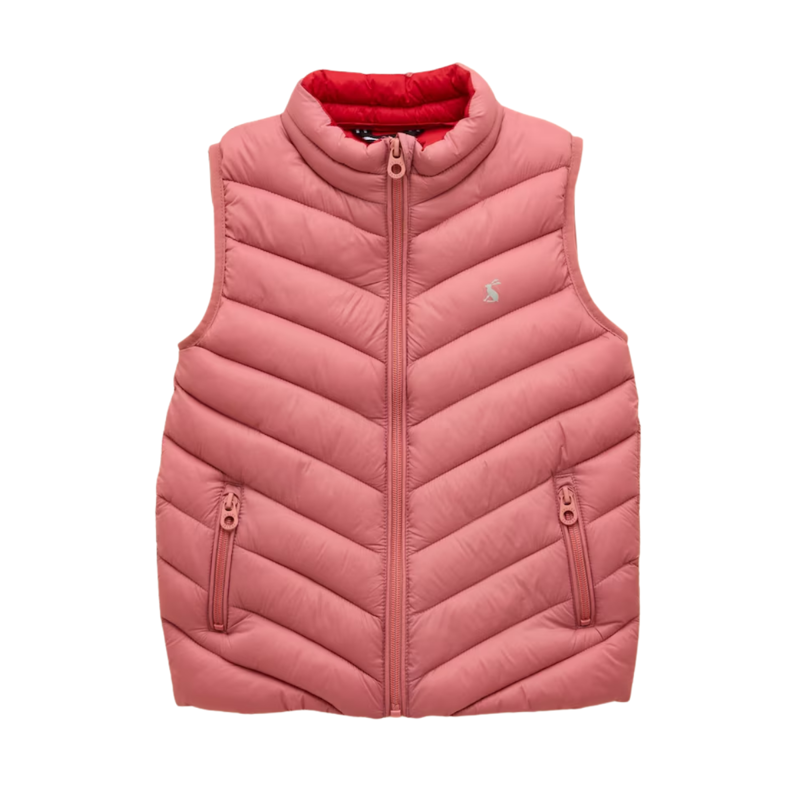 Joules Girls' Crofton Showerproof Padded Gilet - Pink