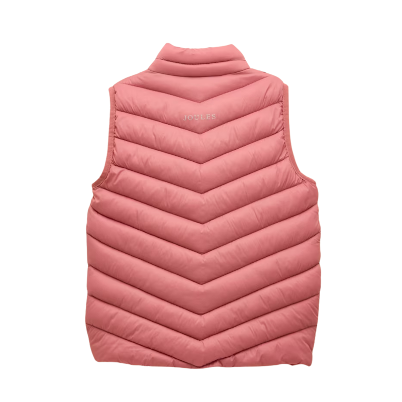Joules Girls' Crofton Showerproof Padded Gilet - Pink-1