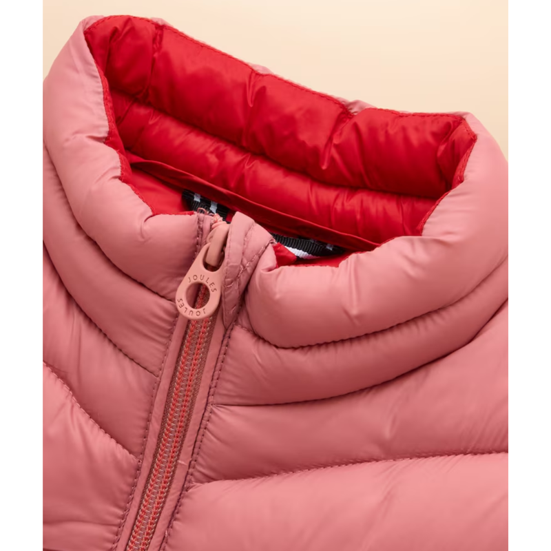 Joules Girls' Crofton Showerproof Padded Gilet - Pink-2