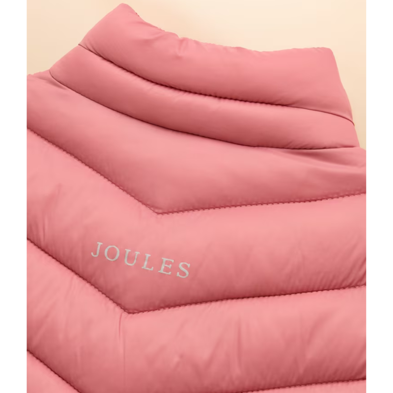 Joules Girls' Crofton Showerproof Padded Gilet - Pink-3