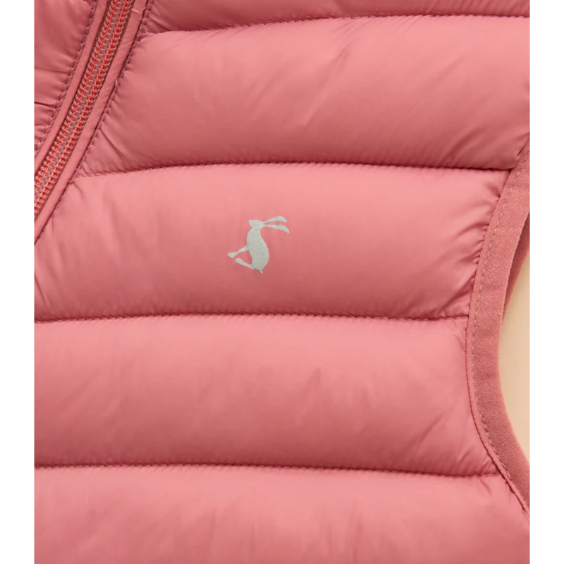 Joules Girls' Crofton Showerproof Padded Gilet - Pink-4