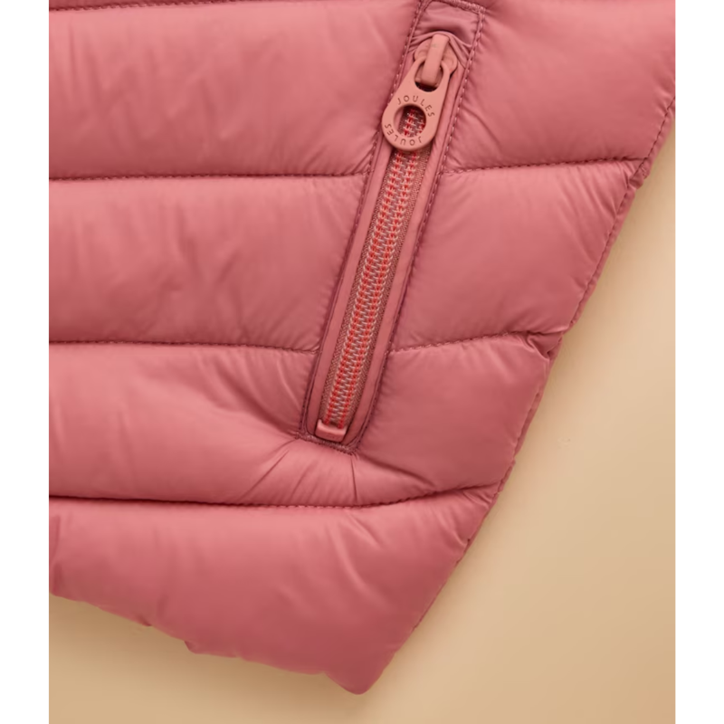 Joules Girls' Crofton Showerproof Padded Gilet - Pink-5