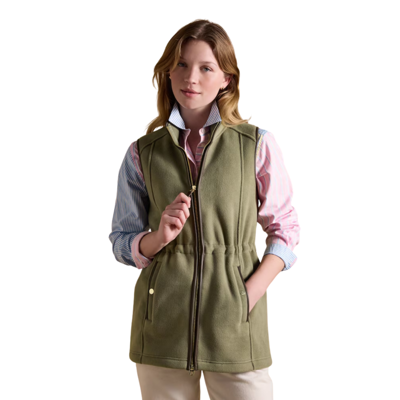 Joules Ladies Heritage Longline Gilet - Light Green