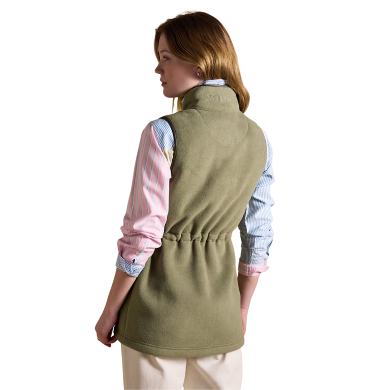 Joules Ladies Heritage Longline Gilet - Light Green-1