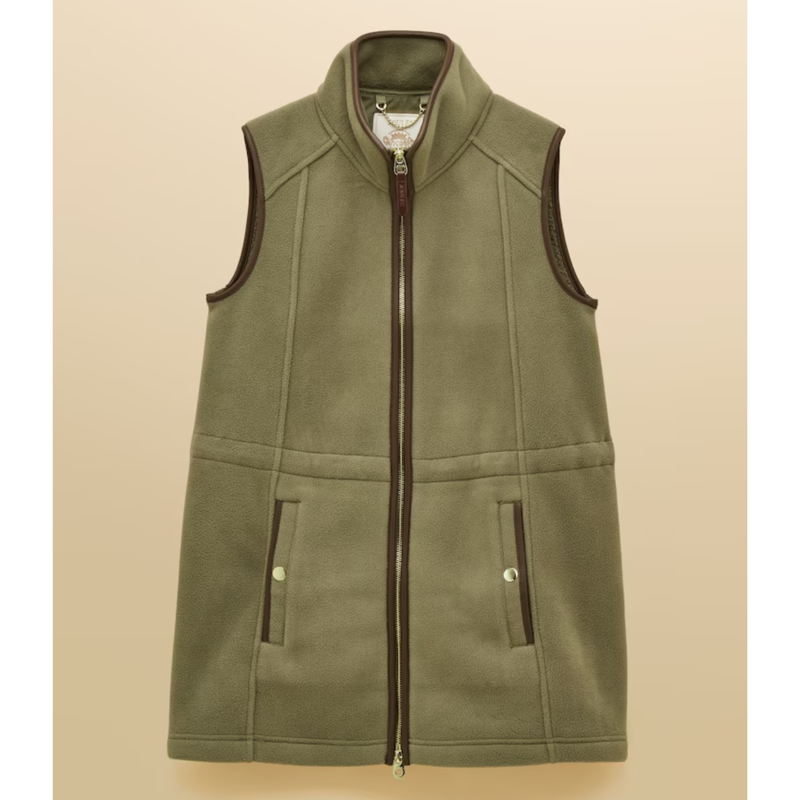 Joules Ladies Heritage Longline Gilet - Light Green-5