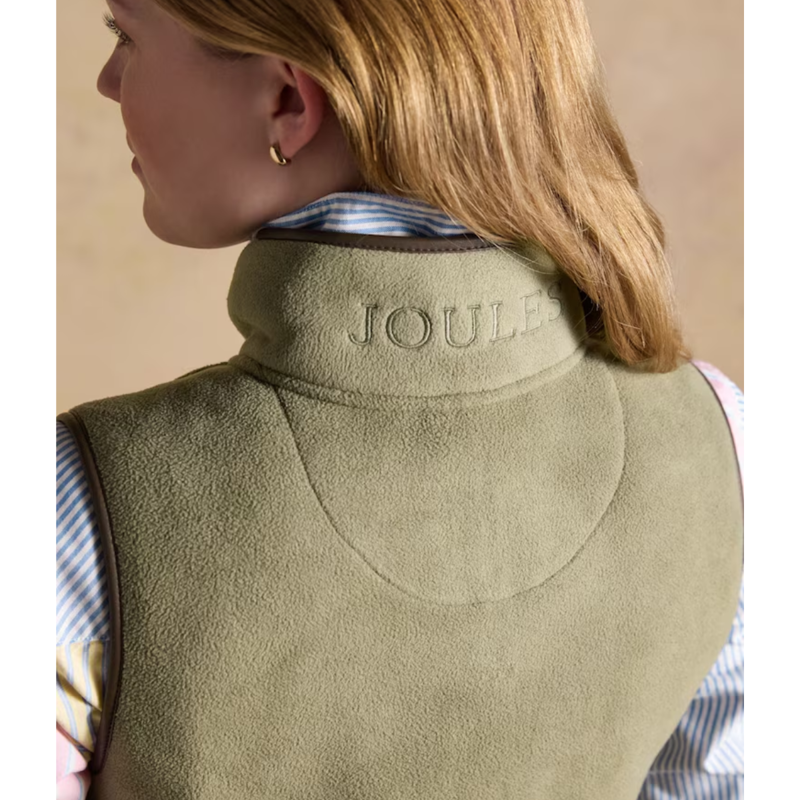 Joules Ladies Heritage Longline Gilet - Light Green-3