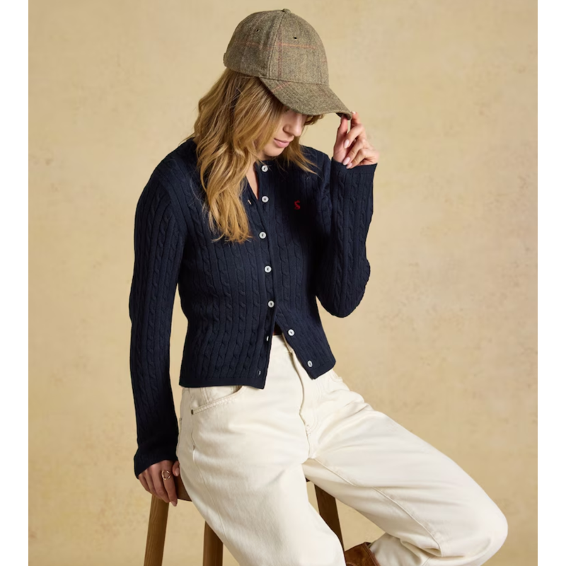 Joules Ladies Perry Baseball Hat - Khaki Tweed-5