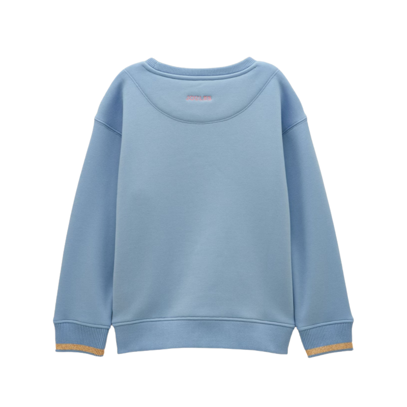 Joules Girl's Mackenzie Sweatshirt  - Blue Horse-1