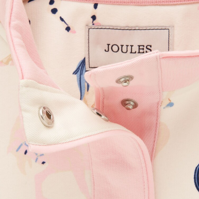 Joules Girls' Burnham Sweatshirt - Cream Horse Print-2
