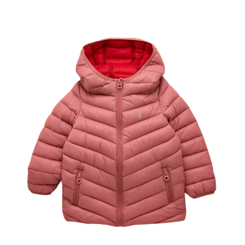 Joules Girls' Cairn Showerproof Padded Coat - Pink