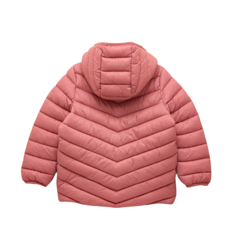 Joules Girls' Cairn Showerproof Padded Coat - Pink-1