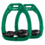 Flex-On Safe-On Inclined Ultra-Grip Stirrups - Irish Green/Black/Black