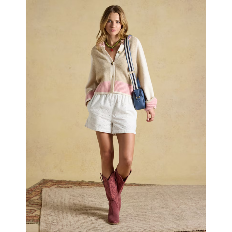 Joules Ladies Nora Cardigan - Cream-4
