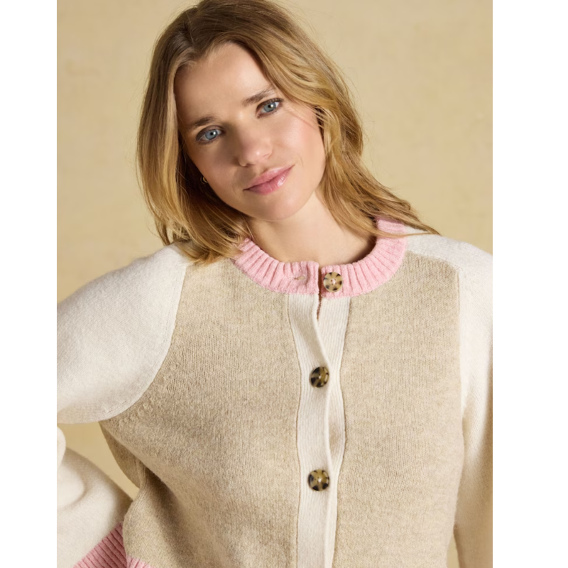 Joules Ladies Nora Cardigan - Cream-5