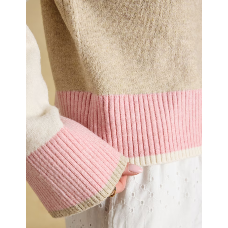 Joules Ladies Nora Cardigan - Cream-6
